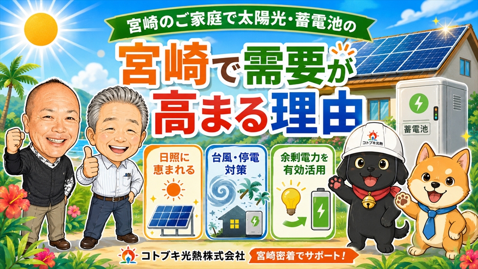 宮崎の家庭で太陽光発電と蓄電池の需要が高まっている理由