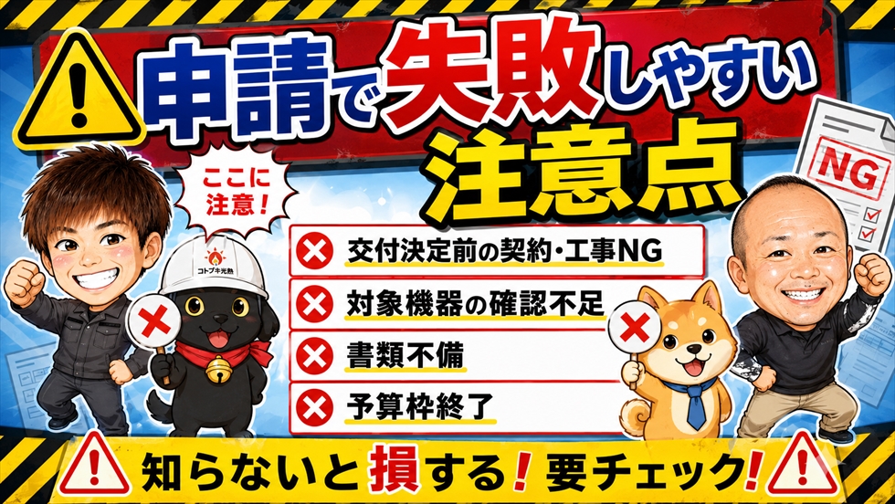 補助金申請で失敗しやすい注意点