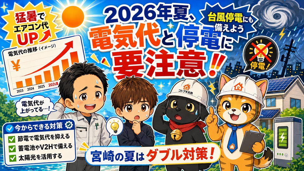 2026年夏の宮崎の電気代と停電対策