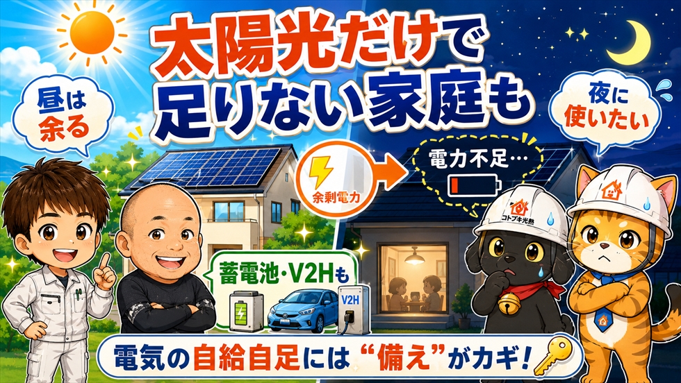 太陽光発電だけでは足りない家庭
