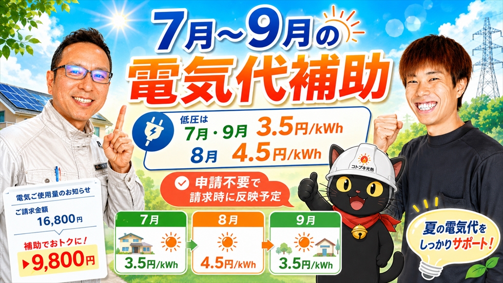 2026年夏の電気代補助のイメージ
