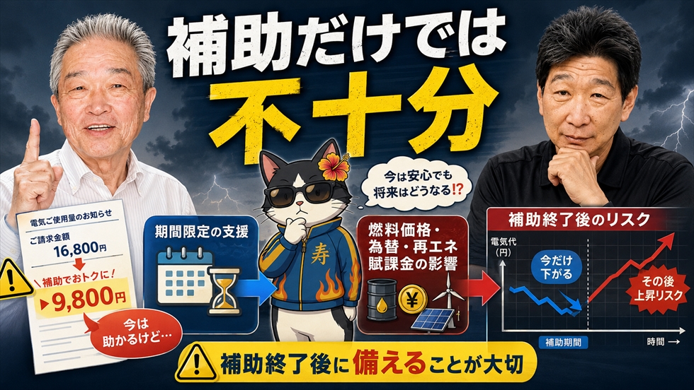補助だけでは不十分な理由のイメージ