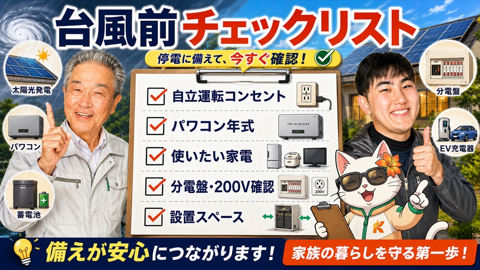 台風前に確認したい停電対策チェックリスト