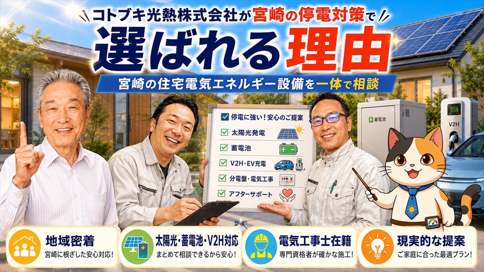 コトブキ光熱株式会社が宮崎の停電対策で選ばれる理由