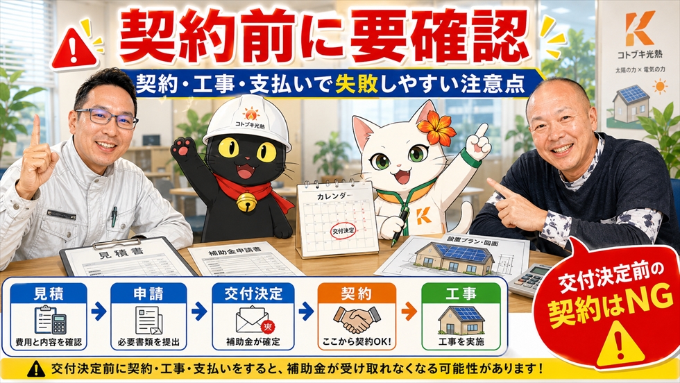 補助金申請で契約前に確認すべき注意点