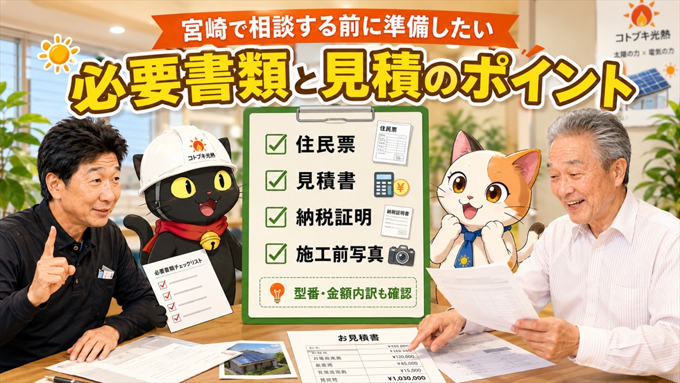 宮崎で相談する前に準備したい必要書類と見積のポイント