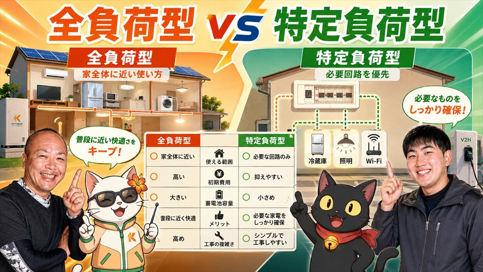 全負荷型と特定負荷型の違い
