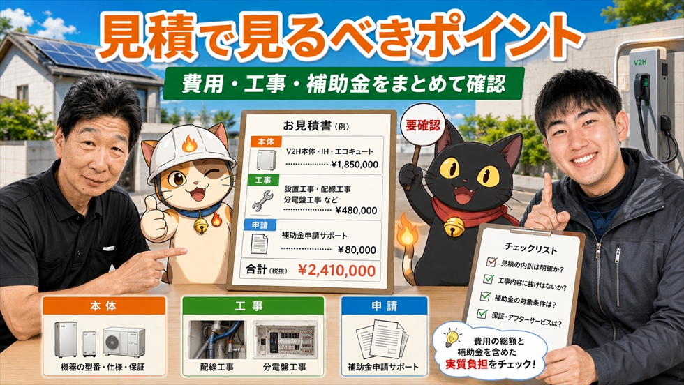 見積で見るべきポイント 費用・工事・補助金をまとめて確認