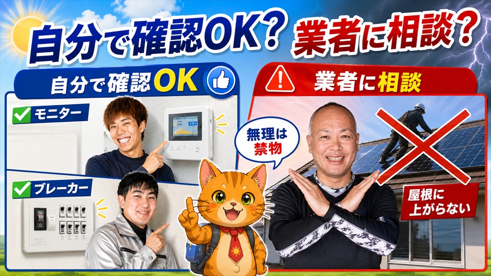 自分で確認してよいことと業者に任せるべきこと