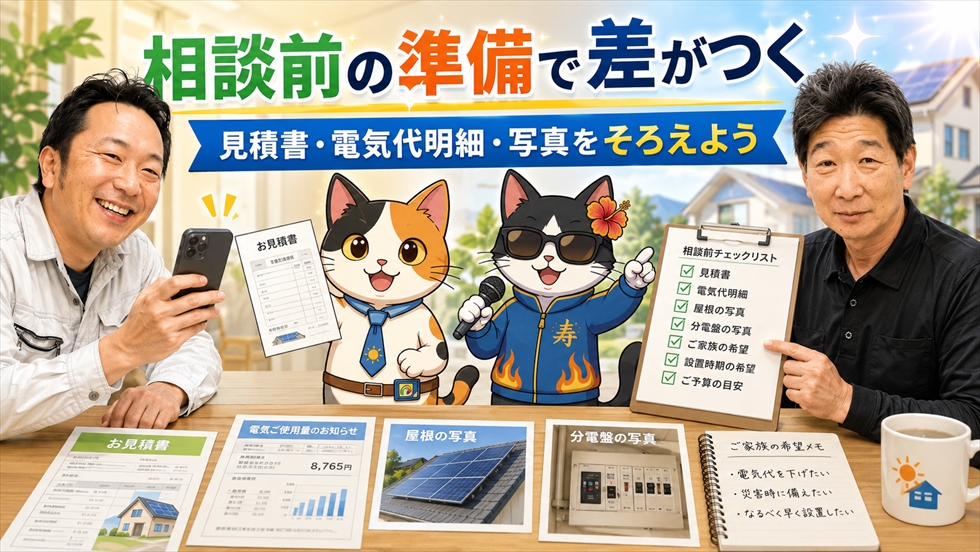 相談前に準備したい資料のイメージ