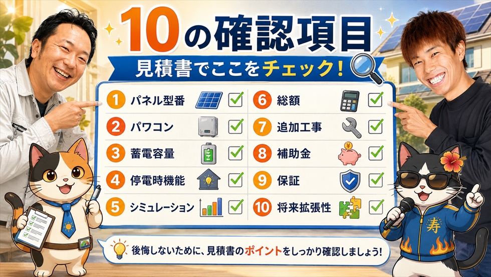 見積書で確認したい10項目