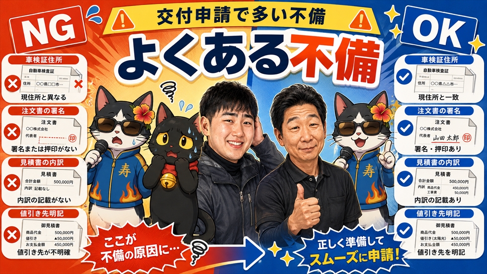 V2H補助金の申請で多い書類不備と対策