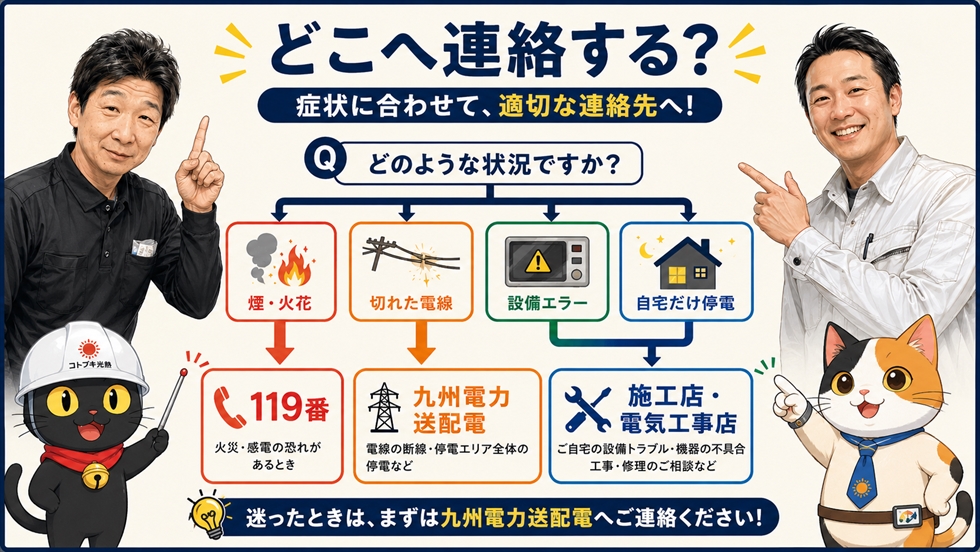 どこへ連絡するかのガイド