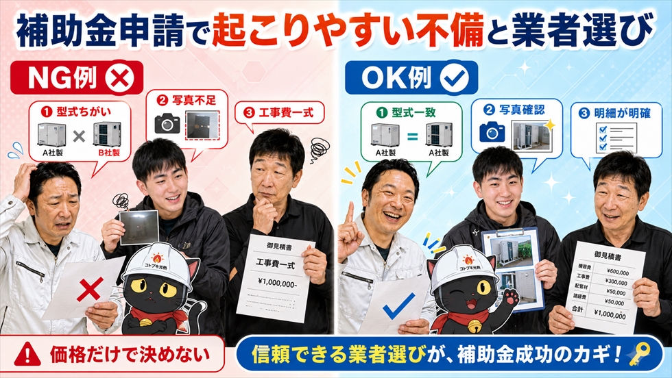 V2H補助金申請で起こりやすい不備と業者選びの比較