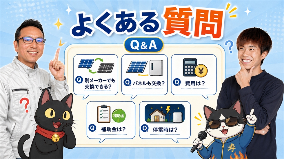 古い太陽光とパワコン交換についてのよくある質問