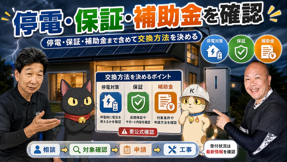 停電対策・保証・補助金を含めたパワコン交換の判断ポイント