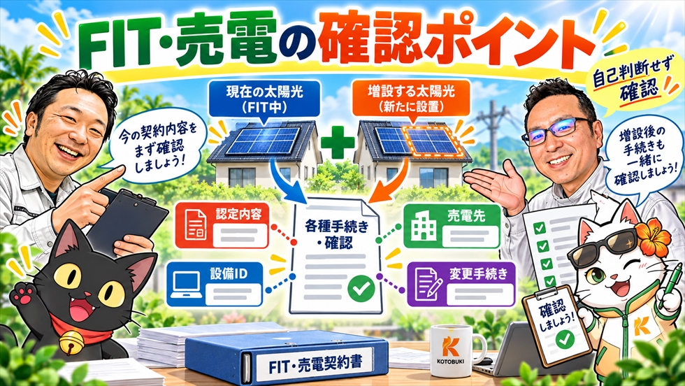 太陽光増設時に確認したいFIT認定内容、設備ID、売電先、変更手続き