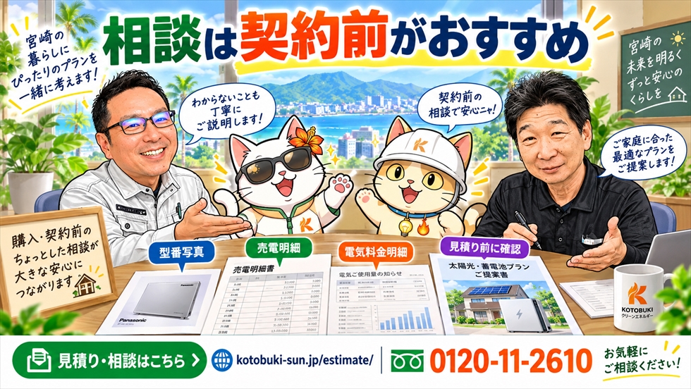 宮崎でFIT中の太陽光増設や蓄電池を契約前に相談する際に準備したい資料