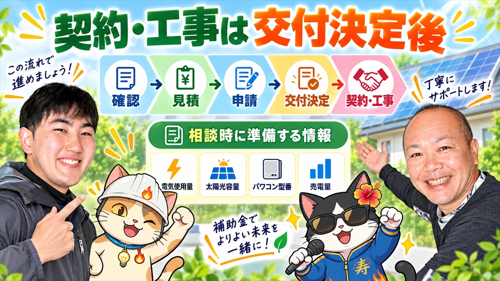 契約・工事は交付決定後