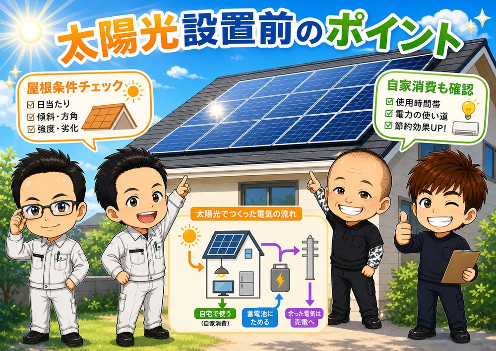 太陽光発電を新しく設置する前に考えるべきこと