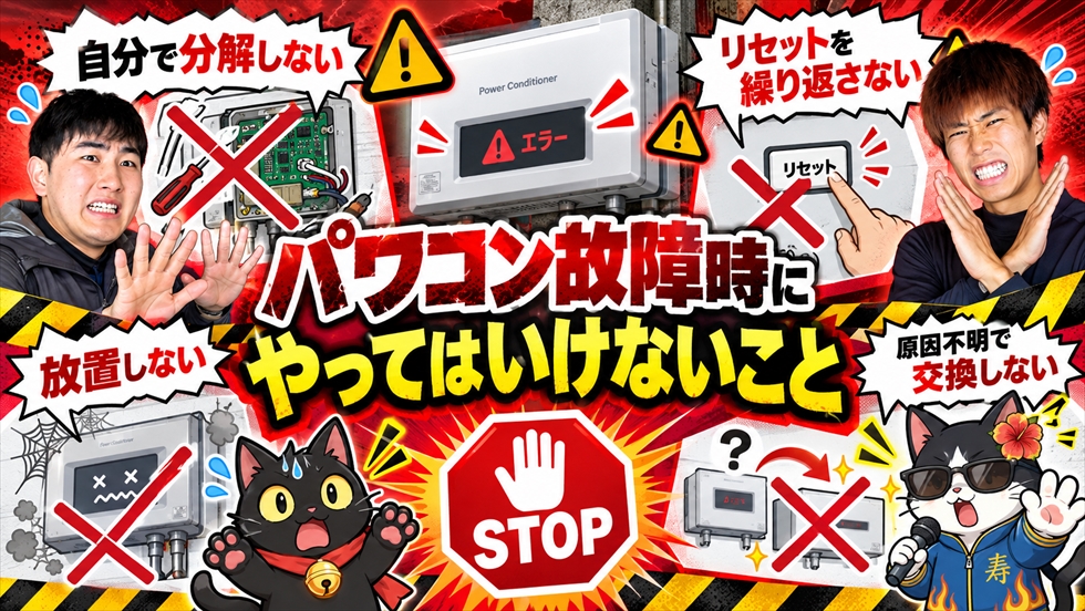 5パワコン故障時に分解・繰り返しリセット・放置・原因不明の交換を避ける注意点