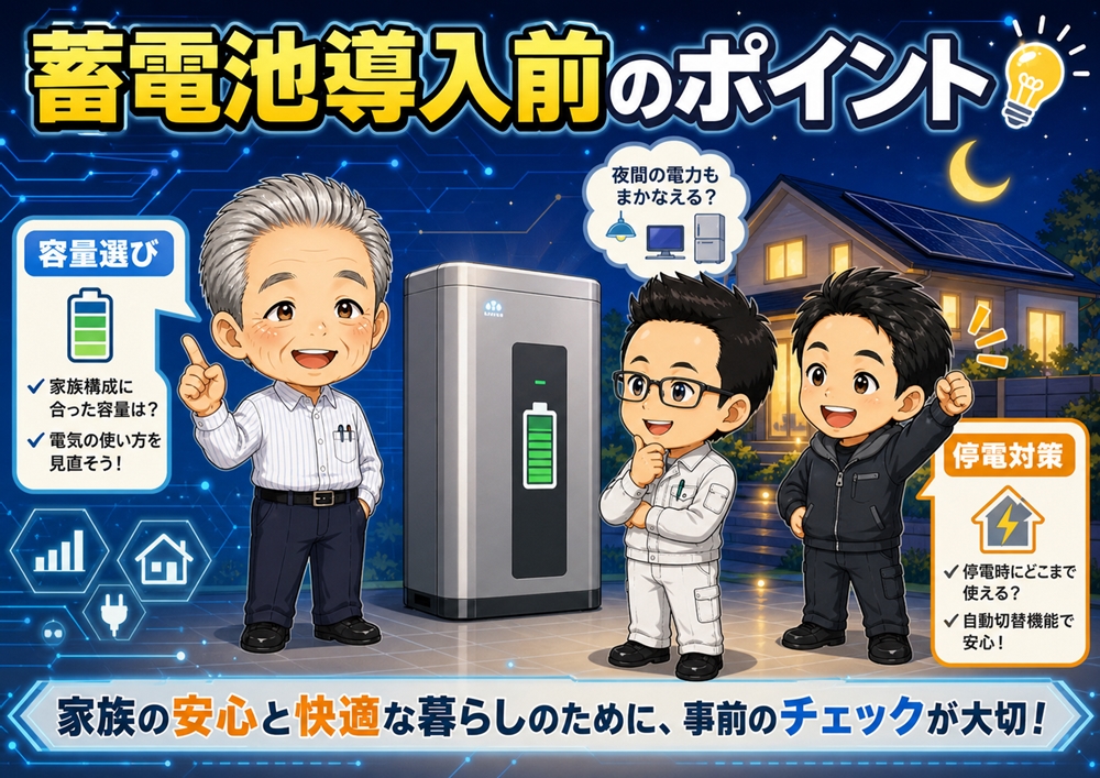 蓄電池を導入する前に考えるべきこと