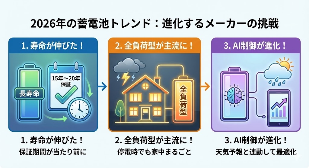 メーカー各社の進化