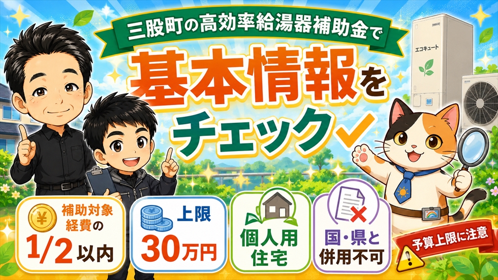 三股町の高効率給湯器補助金で押さえるべき基本情報