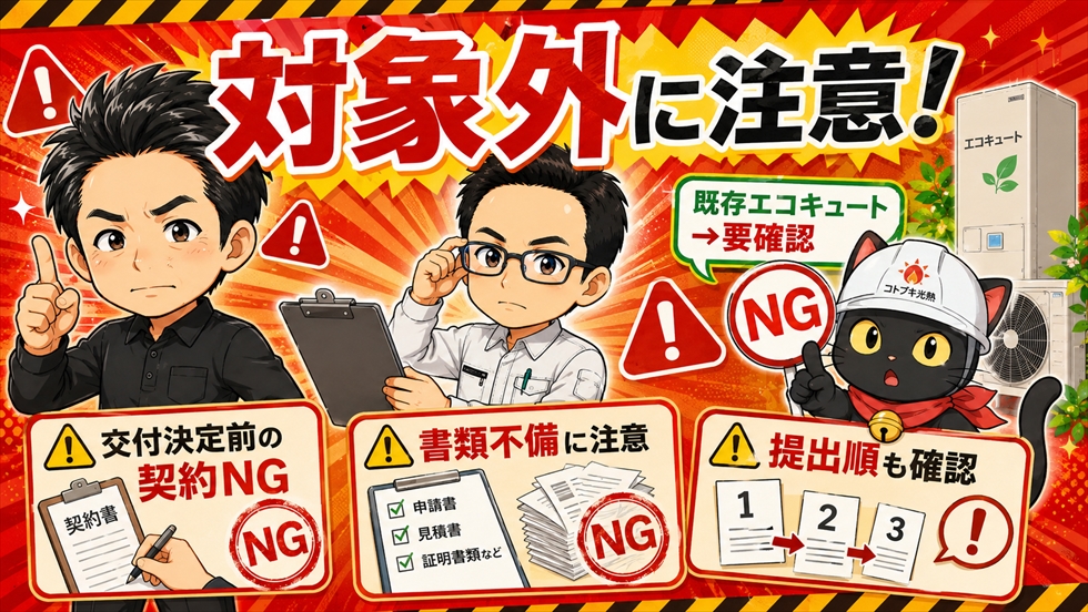 補助対象外になりやすい注意点