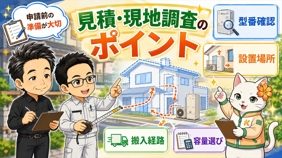 申請前に確認しておきたい見積もり・現地調査のポイント