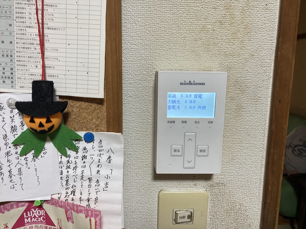 システム全体を一括で管理できるトライブリッド用リモコンの設置完了