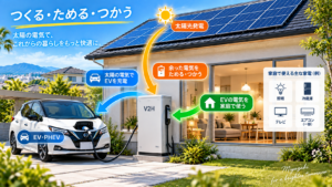 V2H設置前にEV・PHEVの対応車種や太陽光発電・分電盤・設置条件を確認するイメージ